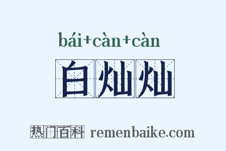 白灿灿是什么意思的图片